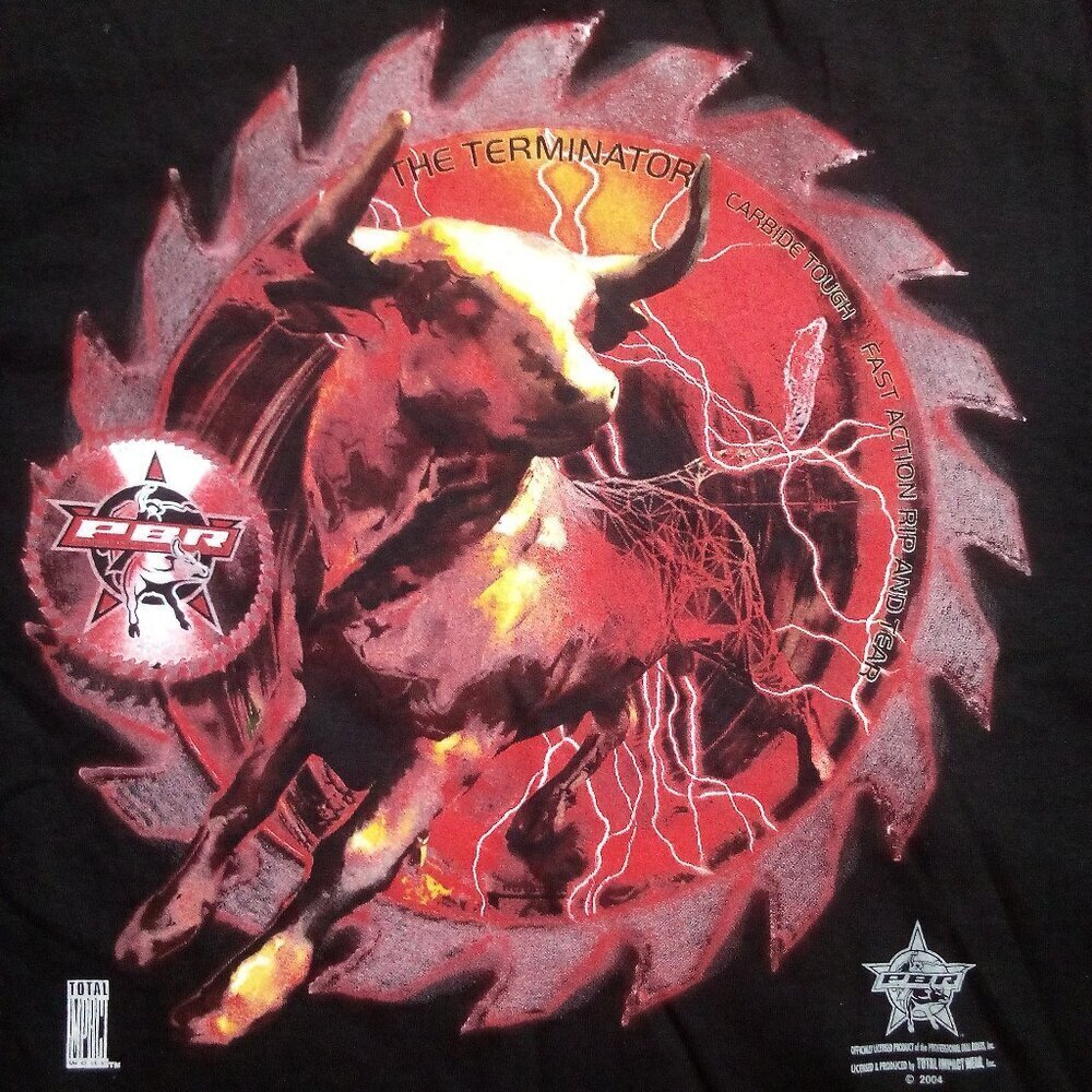 Vintage Professional Bull Riders Terminator Rodeo T-Shirt